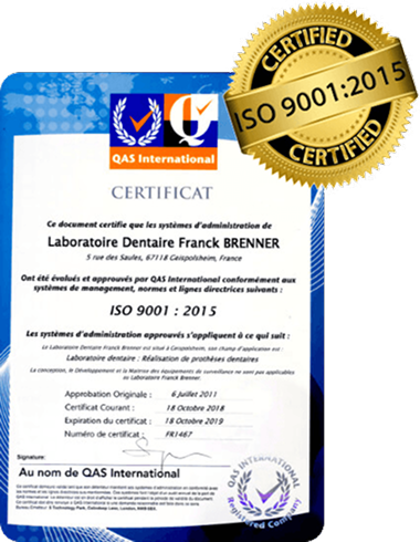 Certificat ISO 9001